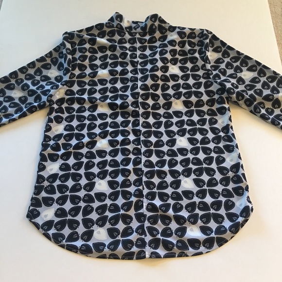 Ann Taylor Leaf Pattern Motif Work Blouse - Picture 10 of 13
